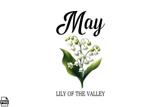 Watercolor Birth Month Flower May Lily Of The Valley Clipart Printable File Sublimation Creativedesigntee 