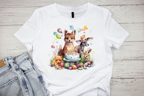 Watercolor Birthday Celebration Sublimation Clipart Bundle Sublimation Designangry 