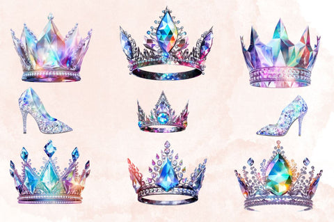 Watercolor Birthday Queen Sublimation Clipart Bundle Sublimation Designangry 