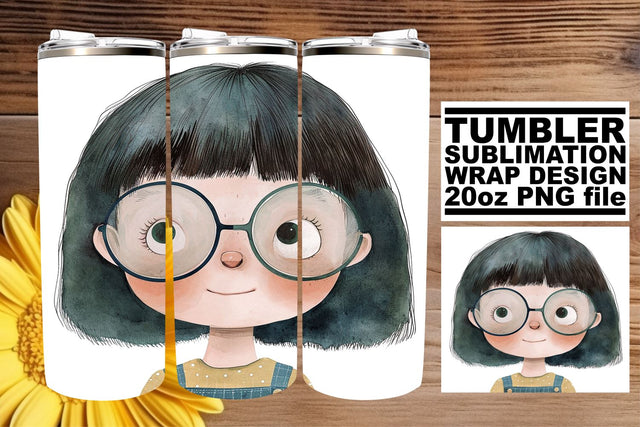 Watercolor Boho Children Tumbler Masterpieces Sublimation afrosvg 