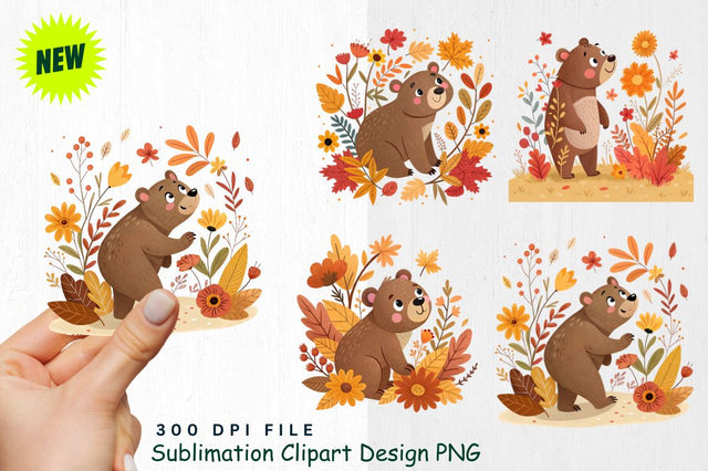 Watercolor Boho Woodland Animals Clipart Design Sublimation Regulrcrative 