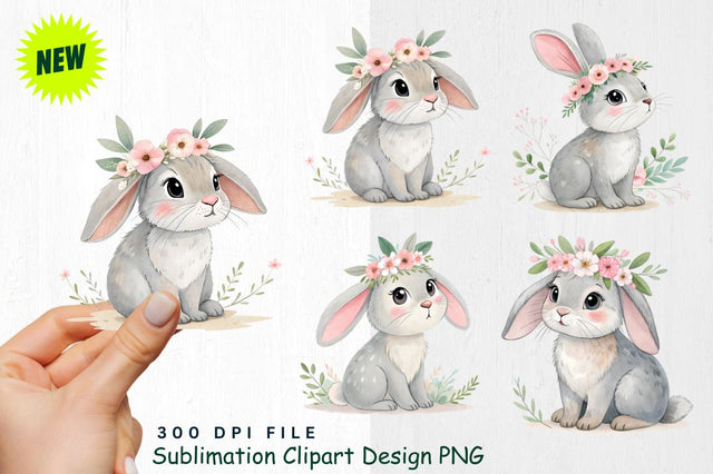 Watercolor Boho Woodland Animals Clipart PNG Sublimation Regulrcrative 