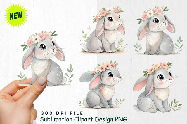 Watercolor Boho Woodland Animals Clipart PNG Sublimation Regulrcrative 