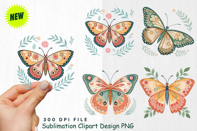 Watercolor Boho Woodland Animals Clipart PNG Sublimation Regulrcrative 