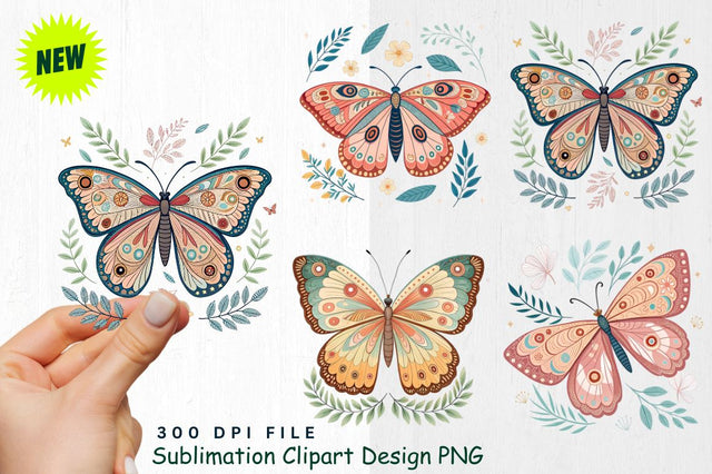 Watercolor Boho Woodland Animals Clipart PNG Sublimation Regulrcrative 