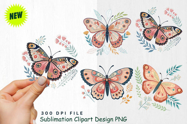 Watercolor Boho Woodland Animals Clipart PNG Sublimation Regulrcrative 