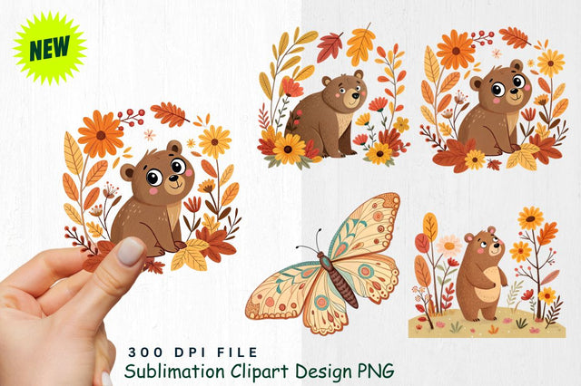 Watercolor Boho Woodland Animals Sublimation Clipart Sublimation Regulrcrative 
