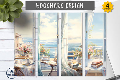 Watercolor bookmark sublimation | Romance bookmark png Sublimation Olga Boat Design 