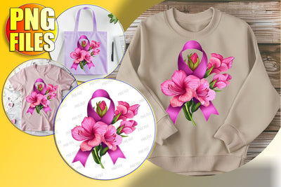 Watercolor Breast Cancer Clipart PNG Sublimation afrosvg 