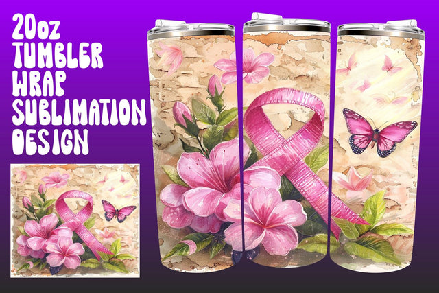 Watercolor Breast Cancer Wrap Sublimation afrosvg 