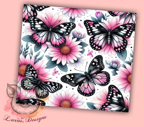 Watercolor Butterfly 20oz Tumbler Png, Straight & Tapered Tumbler Png, Butterfly Tumbler Png, Digital Download PNG Sublimation Lara' s Designs 