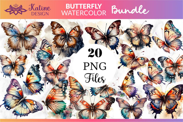 Watercolor Butterfly Clipart, Butterfly Illustrations, Butterfly Clipart, Butterfly PNG, Watercolor Clipart, Watercolor Butterfly, Butterflies Clipart, Instant Download, Butterfly Sublimation Design, Butterfly Design, Butterfly Transparent PNG Sublimation KatineDesign 