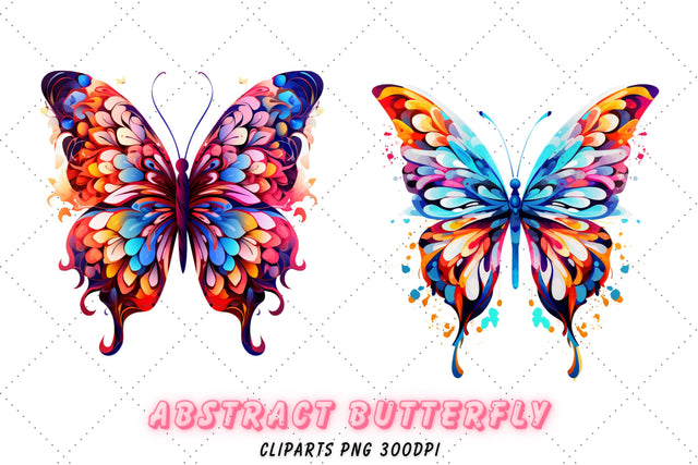 Watercolor Butterfly Clipart, Flowers clipart: Digital Clipart Png Bundle, Png files, INSTANT DOWNLOAD Sublimation FloridPrintables 