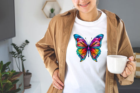 Watercolor Butterfly Stickers Bundle Sublimation Designangry 