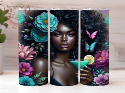 Watercolor Butterfly Woman Tumbler, Butterfly Woman, Summer Sunflower, Vibrant Design, Tumbler Wrap, Sublimation Design, 20oz Tumbler Sublimation Lara' s Designs 