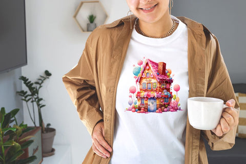 Watercolor Candy House Sublimation Bundle Sublimation Designangry 