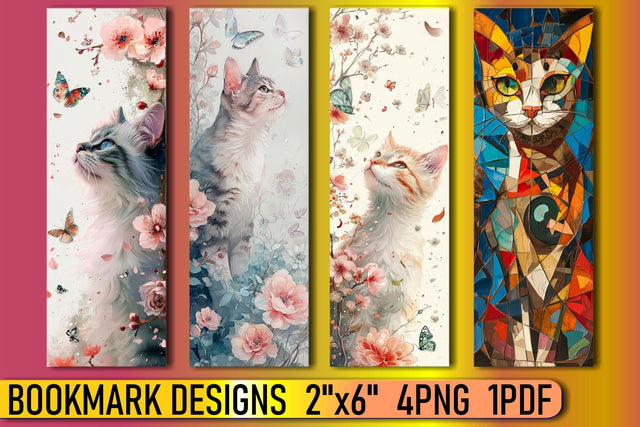 Watercolor Cat Bookmark Sublimation Delights Sublimation afrosvg 