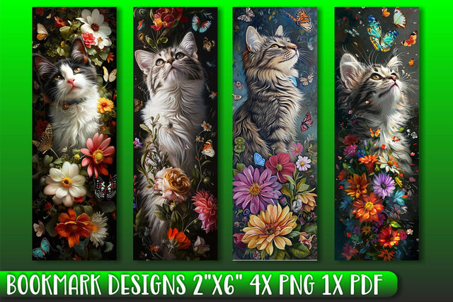 Watercolor Cat Bookmark Sublimation Elegance Sublimation afrosvg 
