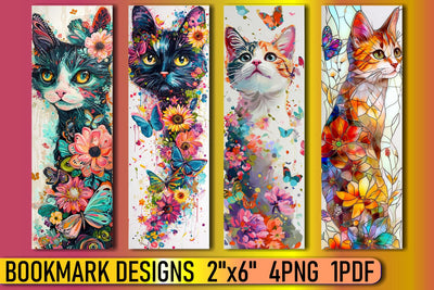 Watercolor Cat Bookmark Sublimation Wonders Sublimation afrosvg 