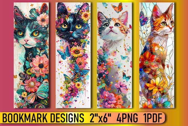 Watercolor Cat Bookmark Sublimation Wonders Sublimation afrosvg 