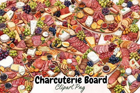 Watercolor Charcuterie Board Collection Sublimation Bundle Sublimation Designangry 