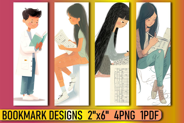 Watercolor Children Bookmarks for Printing Sublimation afrosvg 