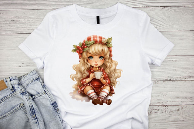 Watercolor Christmas Baby Sublimation Clipart Bundle Sublimation Designangry 