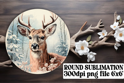 Watercolor Christmas Design Keychain Retro Round Sublimation afrosvg 