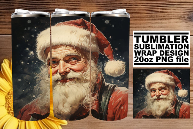 Watercolor Christmas Design - Retro Tumbler Wrap 20oz Sublimation Sublimation afrosvg 