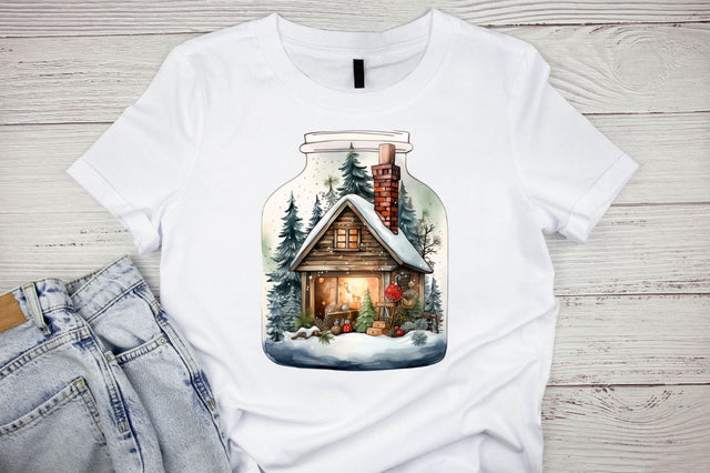 Watercolor Christmas in Jar Watercolor Clipart Bundle Sublimation Designangry 