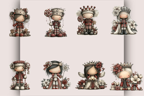 Watercolor Christmas Nutcracker Clipart Bundle. Sublimation SVGArt 