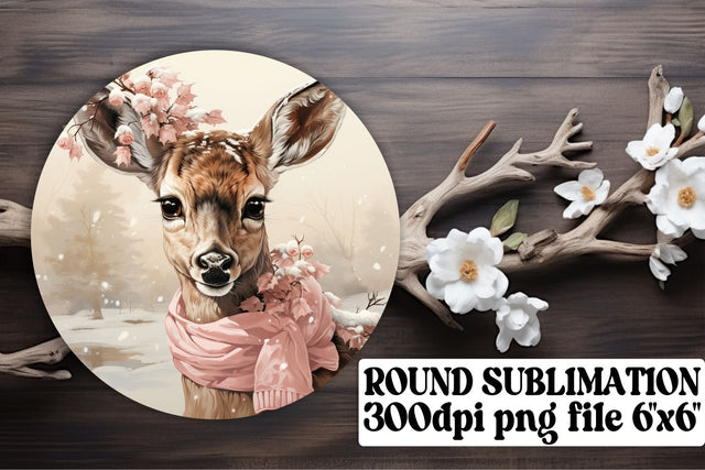 Watercolor Christmas Retro PNG Keychain Holiday Round Sublimation afrosvg 