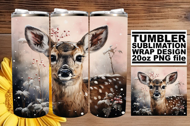 Watercolor Christmas Retro Wrap - Holiday Tumbler Sublimation Sublimation afrosvg 