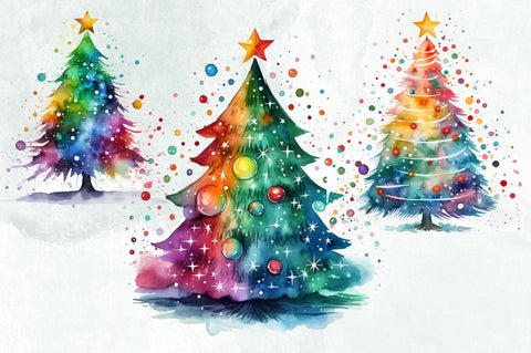 Watercolor Christmas Tree Clipart Sublimation Designangry 
