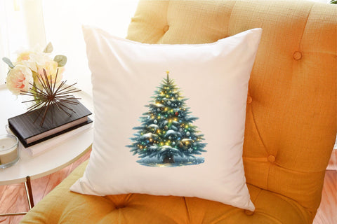 Watercolor Christmas Tree Clipart Sublimation designartist 