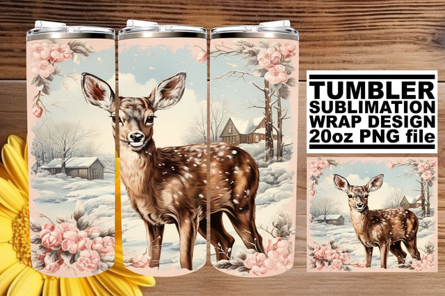 Watercolor Christmas Tumbler Wrap - Retro Holiday PNG Sublimation afrosvg 