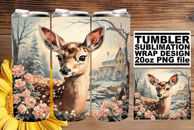 Watercolor Christmas Tumbler Wrap Sublimation 20oz Retro Style Sublimation afrosvg 