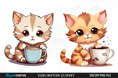Watercolor Coffee Clipart Bundle Sublimation Regulrcrative 