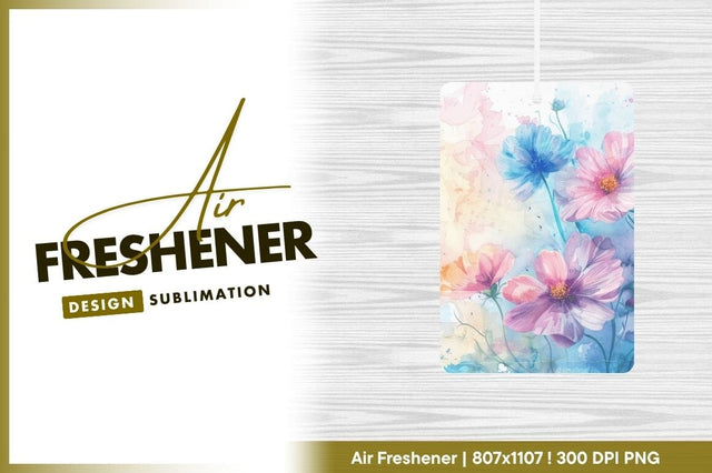 Watercolor cosmos flowers in pastel colors Sublimation Regulrcrative 