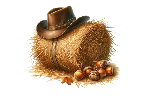 Watercolor Cowboy Autumn Clipart Sublimation SVGista 