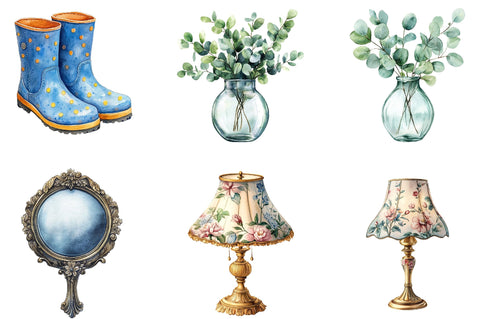 Watercolor cozy rainy day Clipart SVG SVGista 