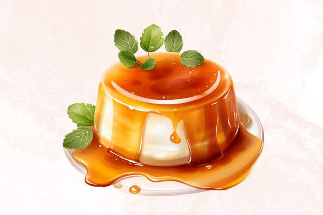 Watercolor Creme Caramel Clipart Bundle Sublimation Designangry 