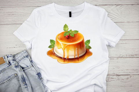 Watercolor Creme Caramel Clipart Bundle Sublimation Designangry 