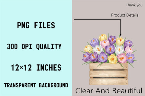 Watercolor Crocuses Clipart Bundle. SVG SVGArt 