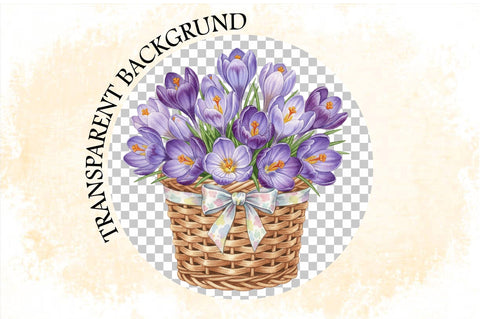 Watercolor Crocuses Clipart Bundle. SVG SVGArt 