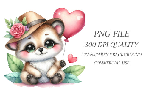 Watercolor Cute Animals Clipart Sublimation Rupkotha 