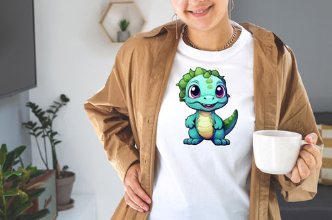 Watercolor Cute Baby Dinosaurs Stickers Bundle Sublimation Designangry 