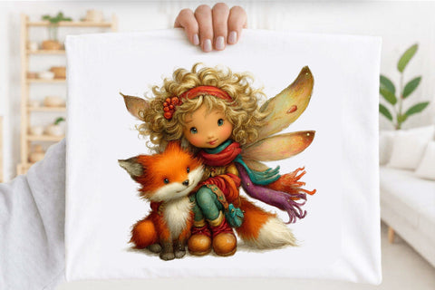 Watercolor Cute Halloween Witch Girl Clipart PNG Bundle Sublimation SVGArt 