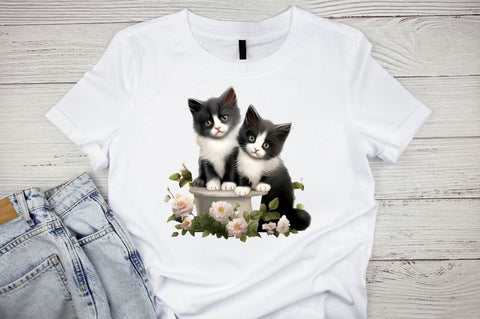 Watercolor Cute Happy Baby 3d Cats Sublimation Bundle Sublimation Designangry 