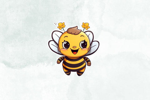 Watercolor Cute Honey Bee Stickers Bundle Sublimation Designangry 